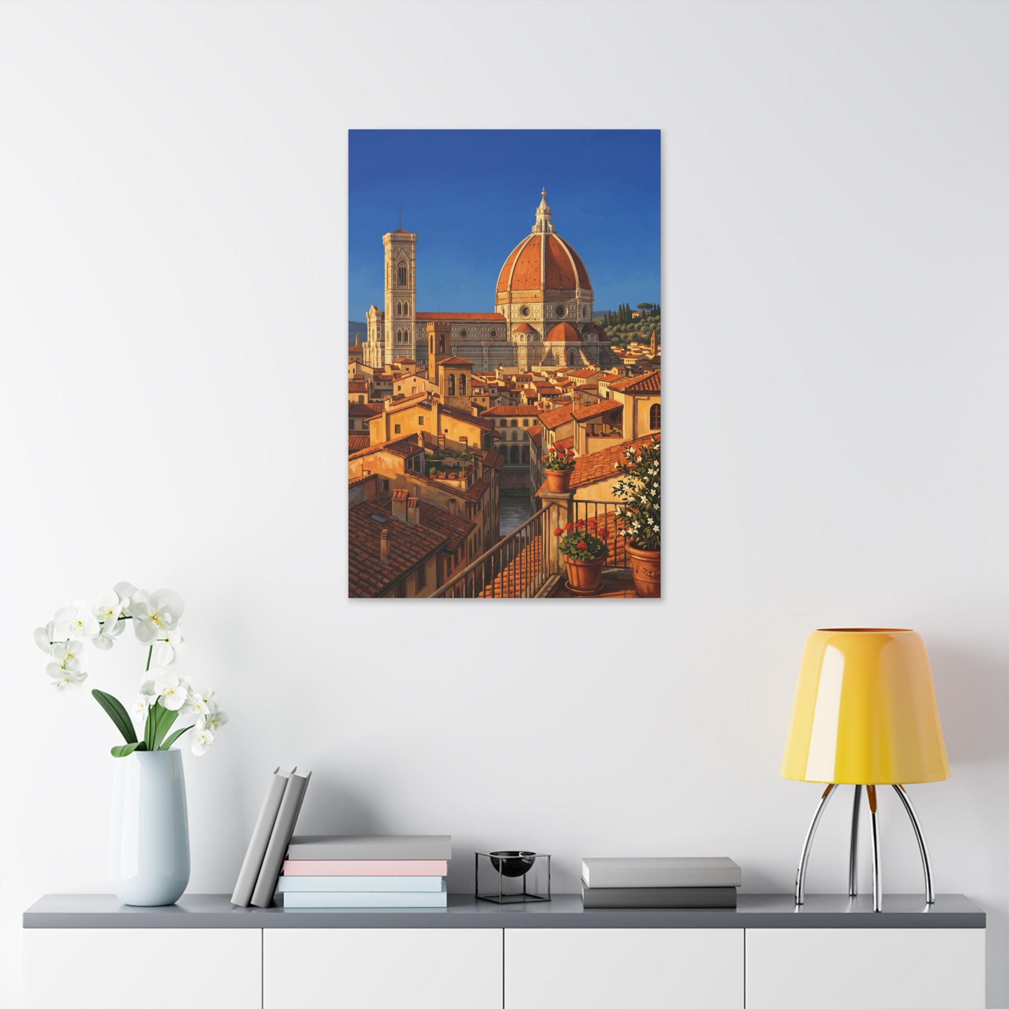 Florence Cathedral Stretched Canvas — Tuscan Cityscape Wall Art