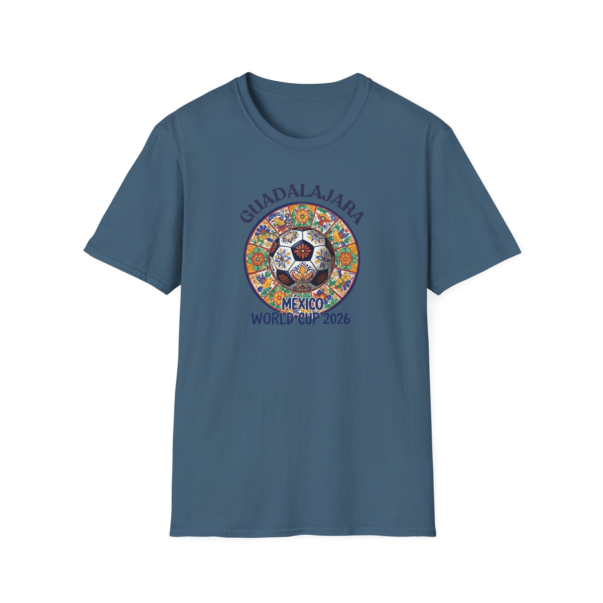 Guadalajara Mexico World Cup 2026 Soccer T-Shirt — Colorful Aztec Ball Design