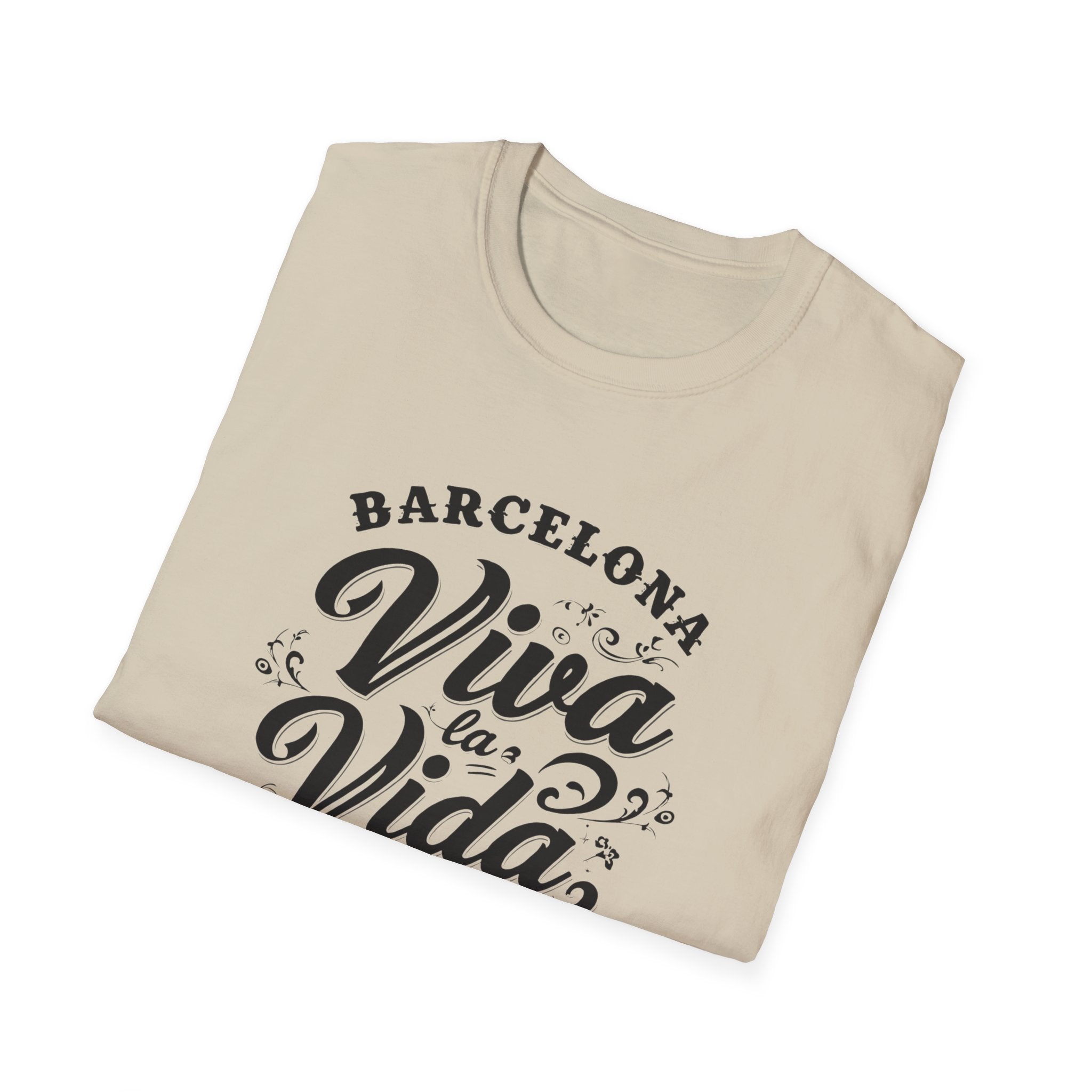 Barcelona Viva la Vida T-Shirt | Spanish Phrase Typography Tee