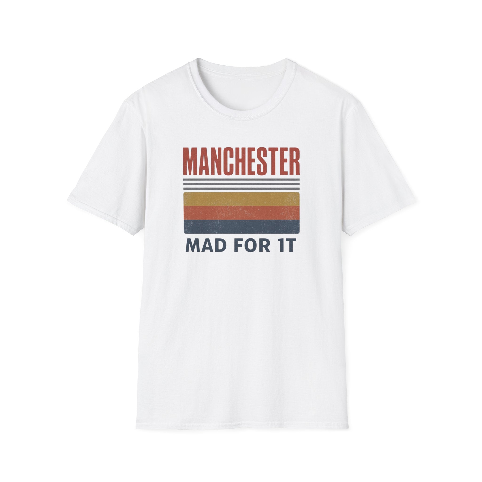 Manchester "Mad For It" Retro Stripe T-Shirt