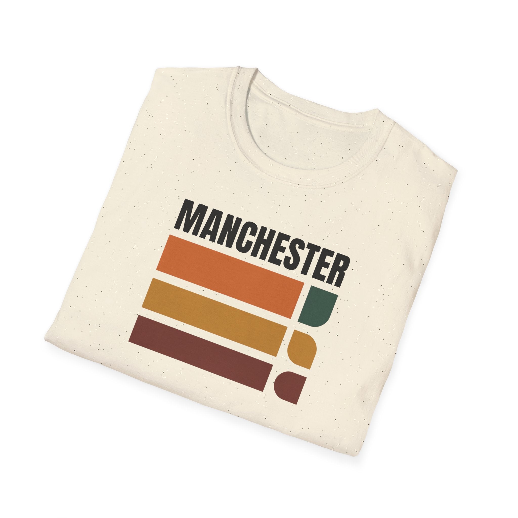 Manchester Retro Stripes T-Shirt | Vintage City Graphic