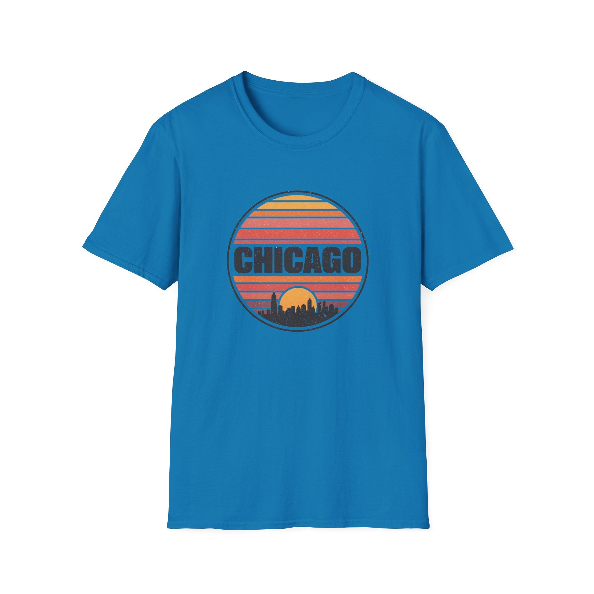 Chicago Vintage Sunset T-Shirt — Retro City Skyline Tee