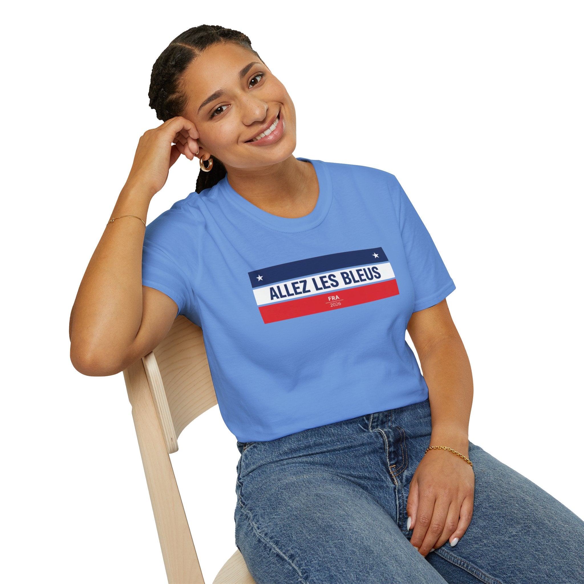 T-Shirt — Allez Les Bleus French Flag Soccer Supporter Tee