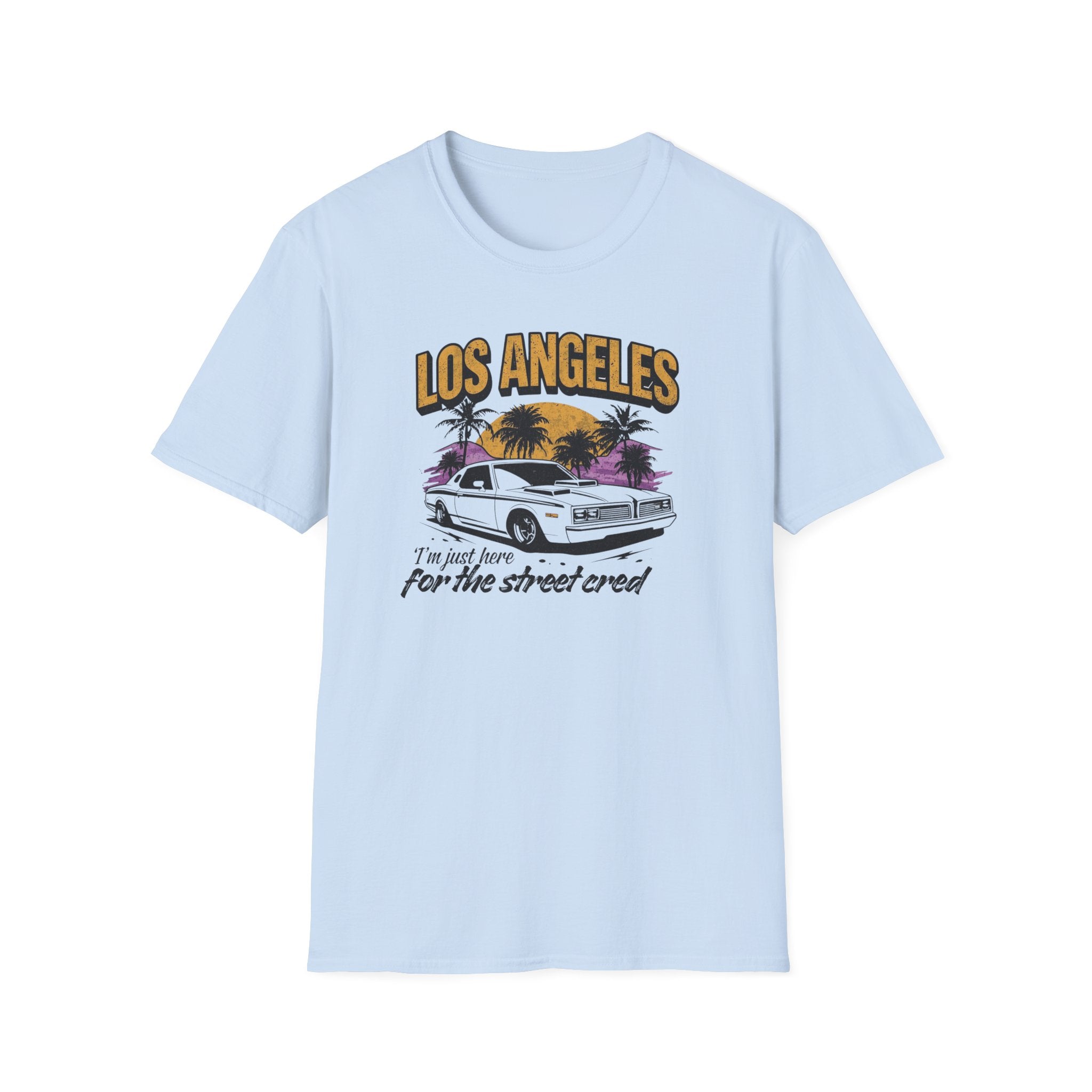 Los Angeles Retro Car T-Shirt — "For the Street Cred" Vintage Sunset Tee