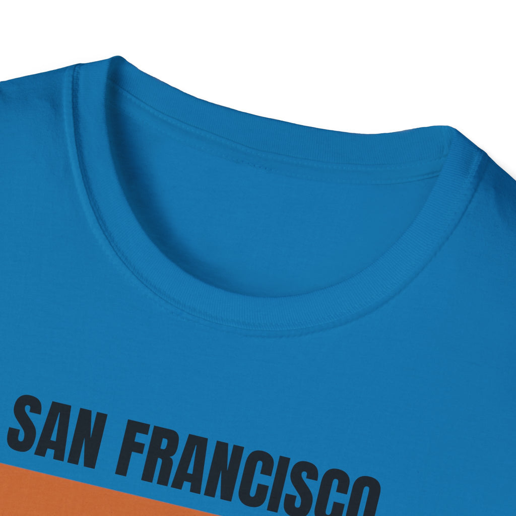 San Francisco Retro Stripes T-Shirt | Vintage City Skyline Bars