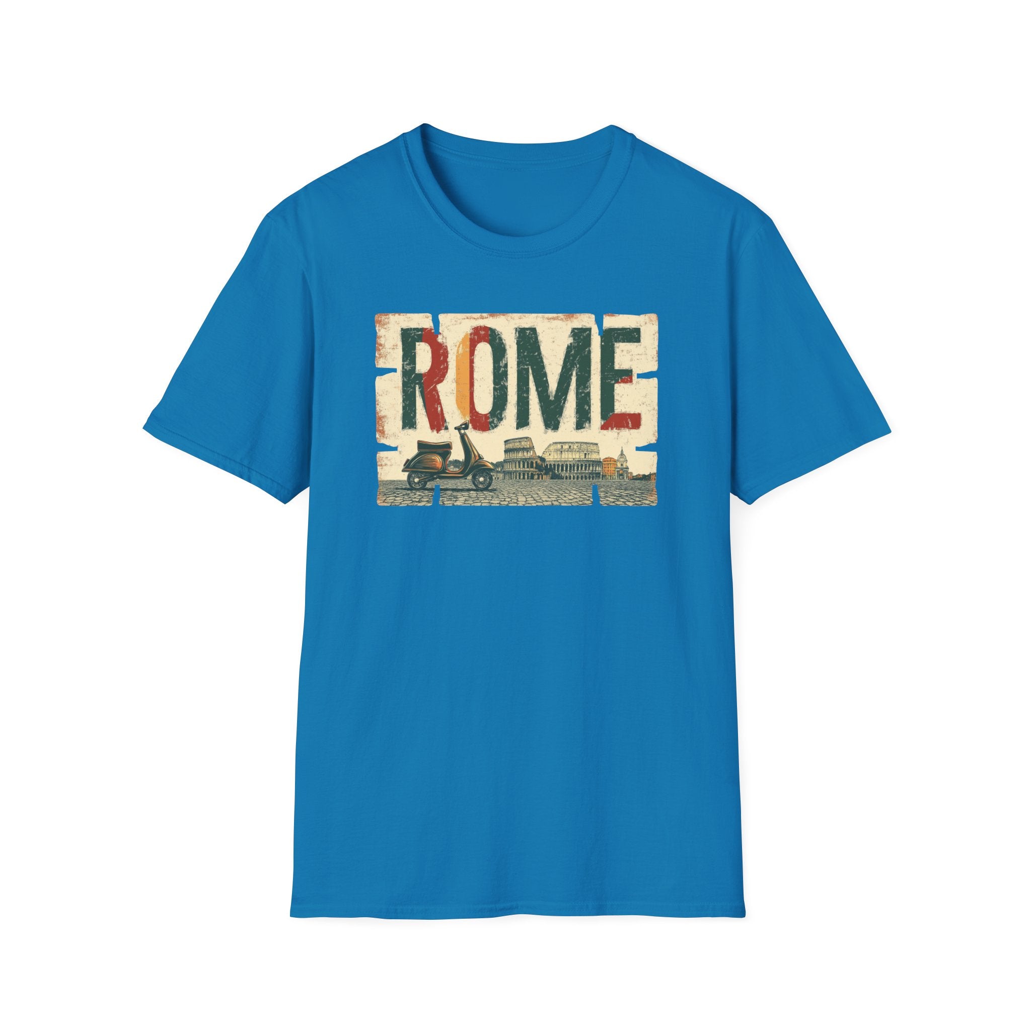 Vintage Rome Graphic T-Shirt | Italian Travel Retro Skyline
