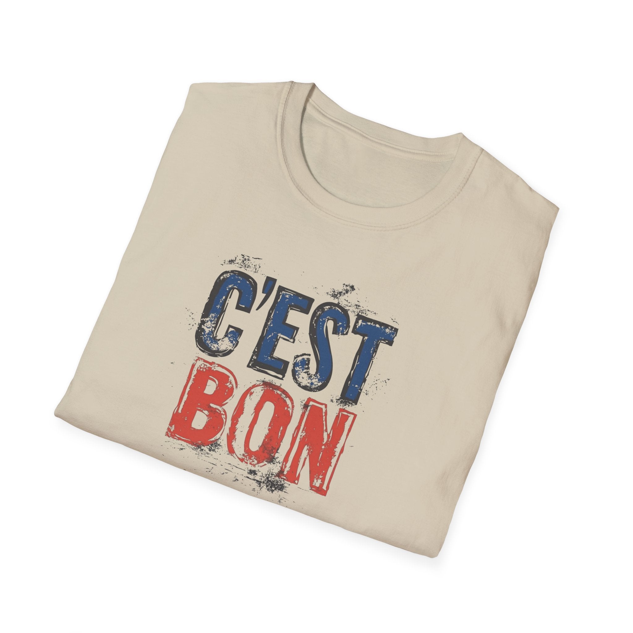 C'est Bon distressed French flag lettering T-Shirt | France graphic tee