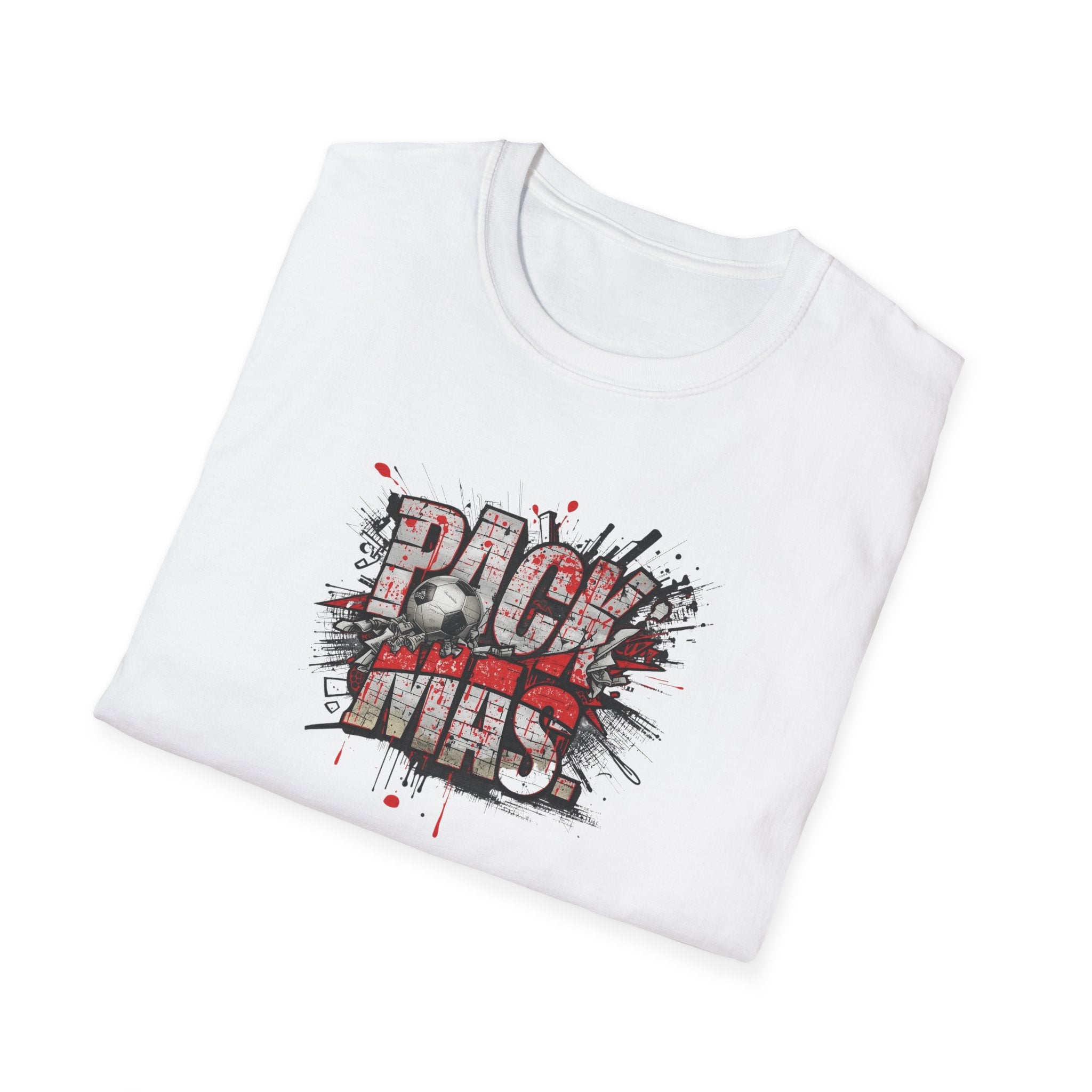 PACK MAS graphic T-Shirt | grunge splatter typography