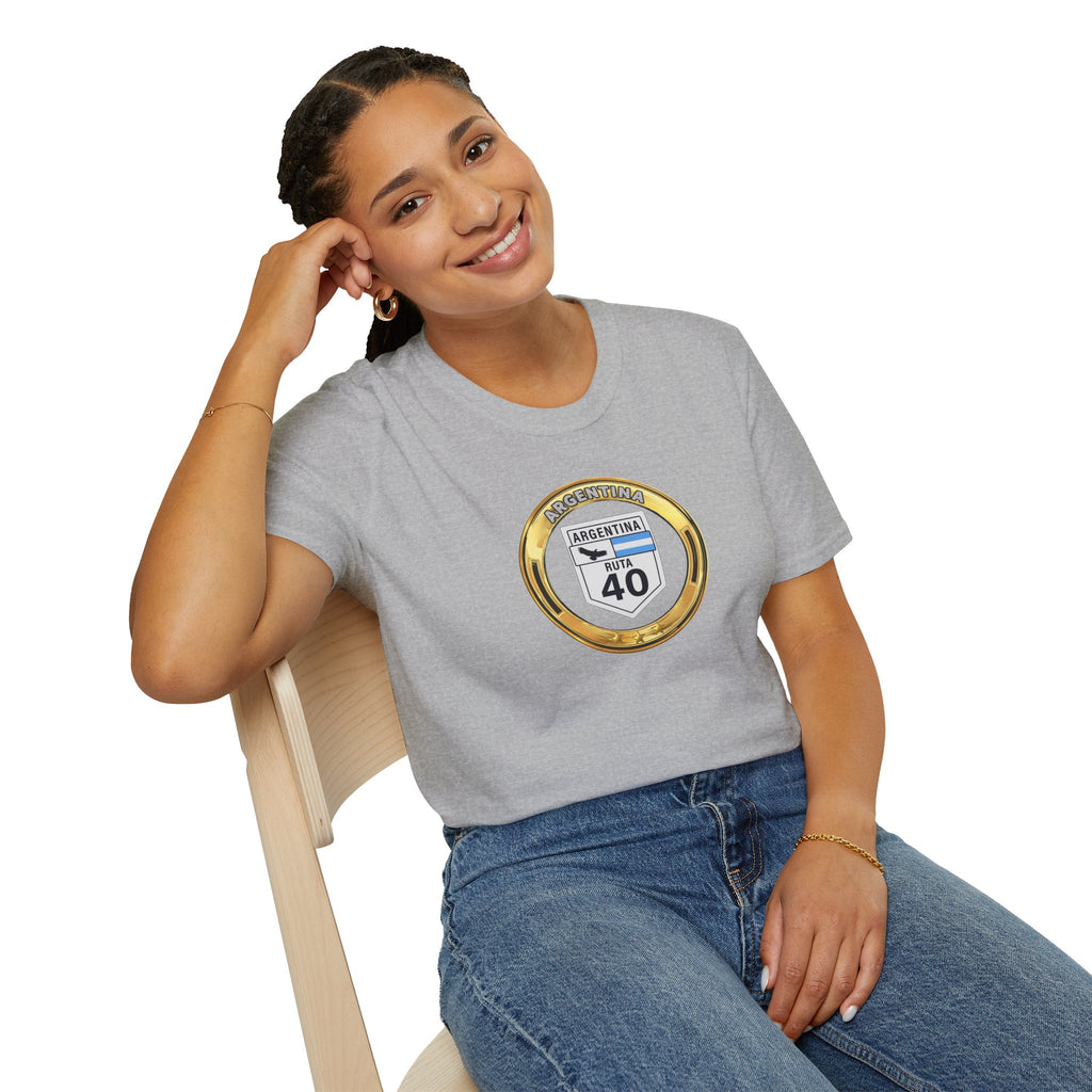 Argentina Route 40 T‑Shirt 3 Stars World Cup 2026— Vintage Ruta 40 Road Sign Tee