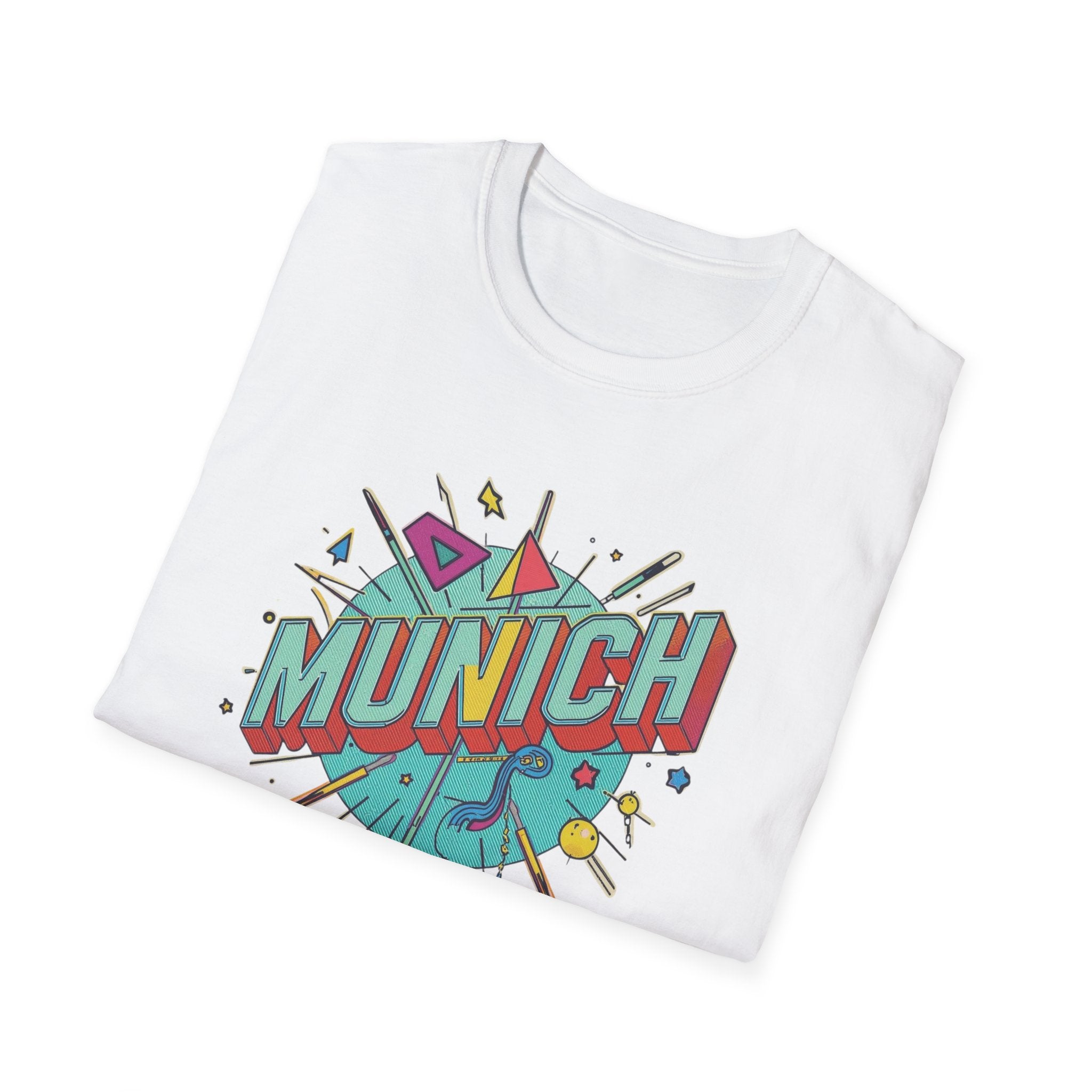 Munich Retro Graphic T-Shirt — Colorful Vintage City Design