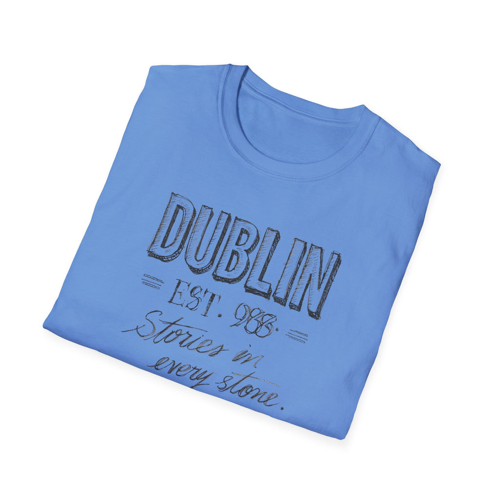 Dublin Est. 988 T-Shirt — 'Stones on Every Stone' Vintage City Tee