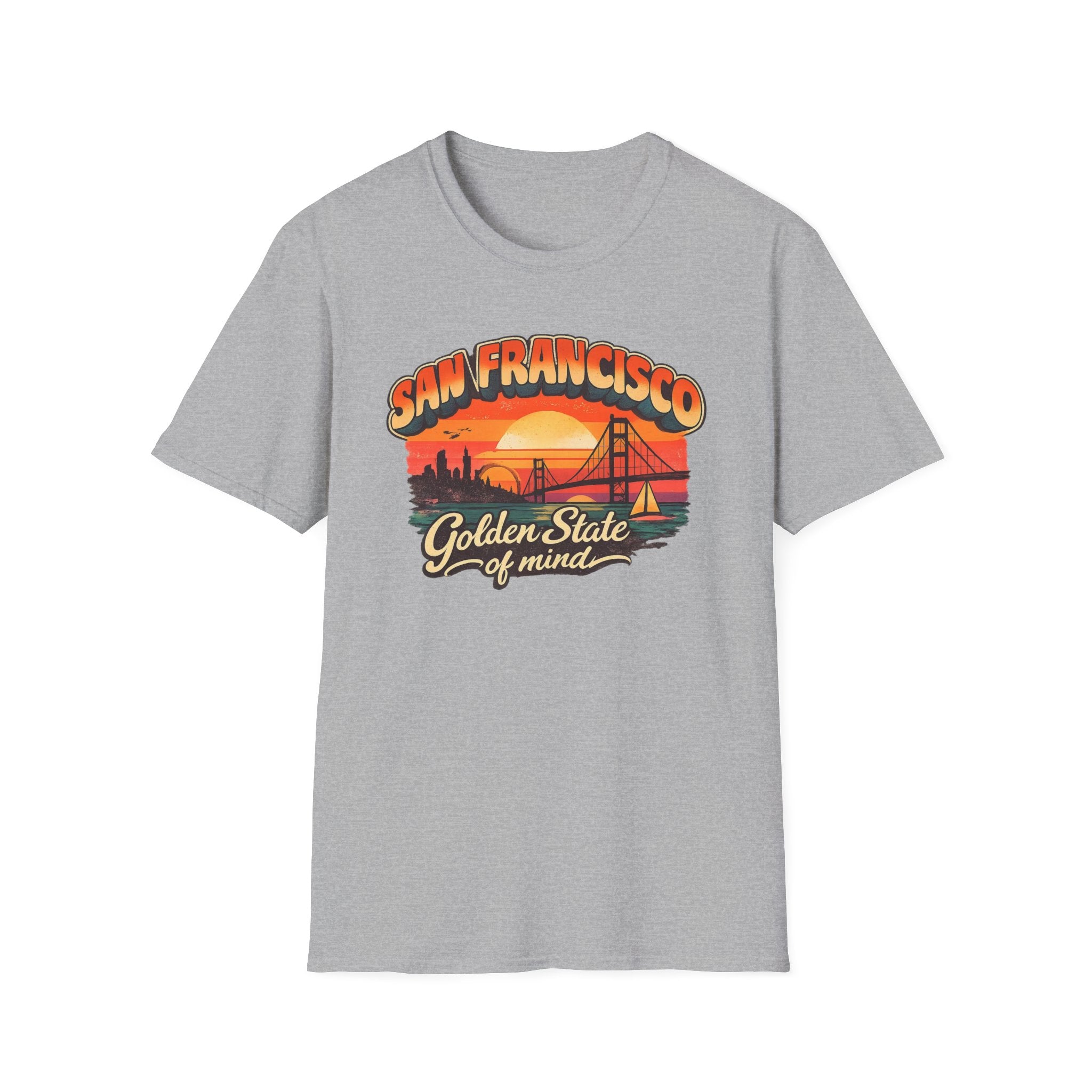 San Francisco Golden State T-Shirt — 'Golden State of Mind' Retro Sunset Tee