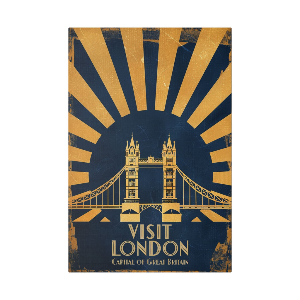 Canvas Wall Art — Vintage 'Visit London' Travel Poster
