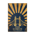Canvas Wall Art — Vintage 'Visit London' Travel Poster