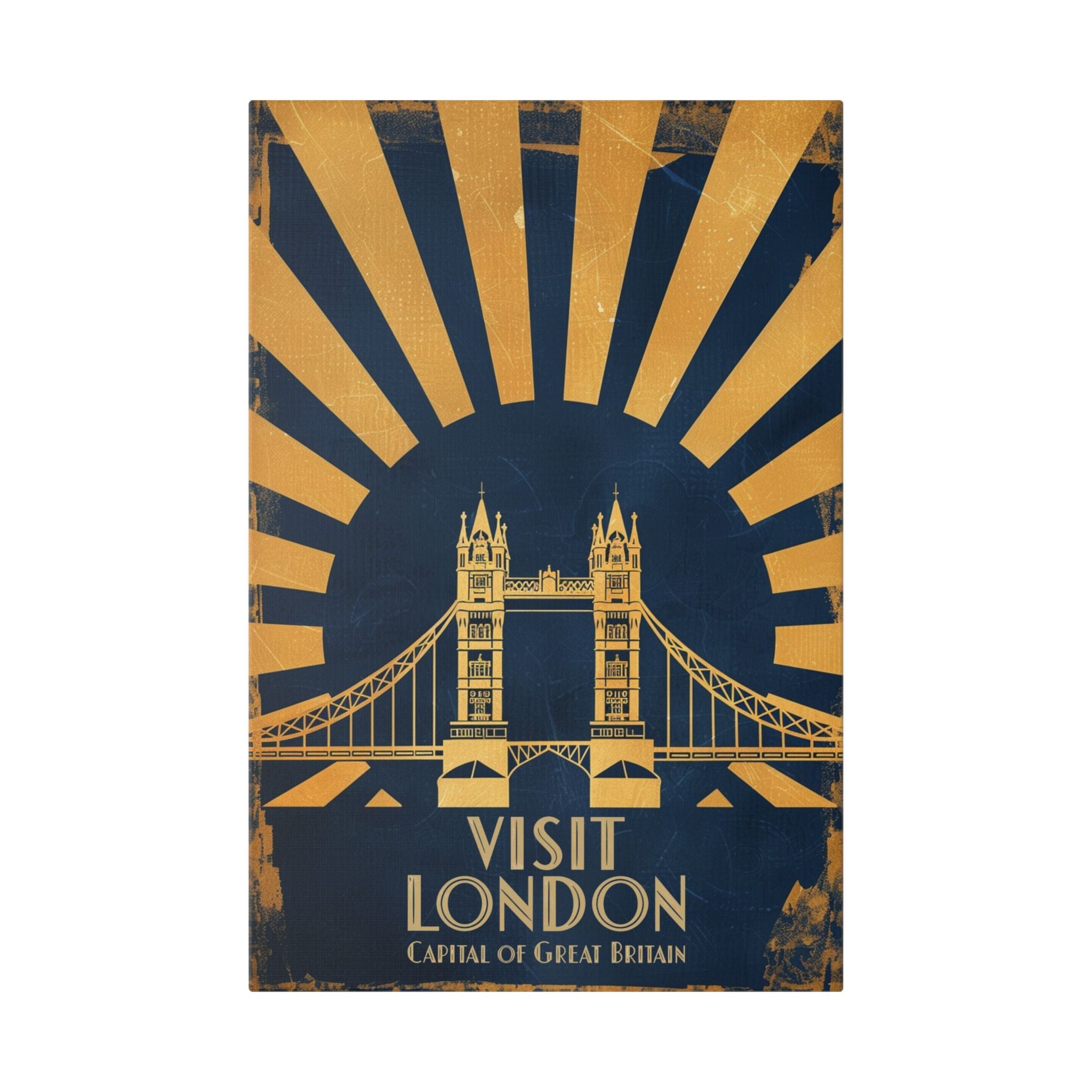 Canvas Wall Art — Vintage 'Visit London' Travel Poster