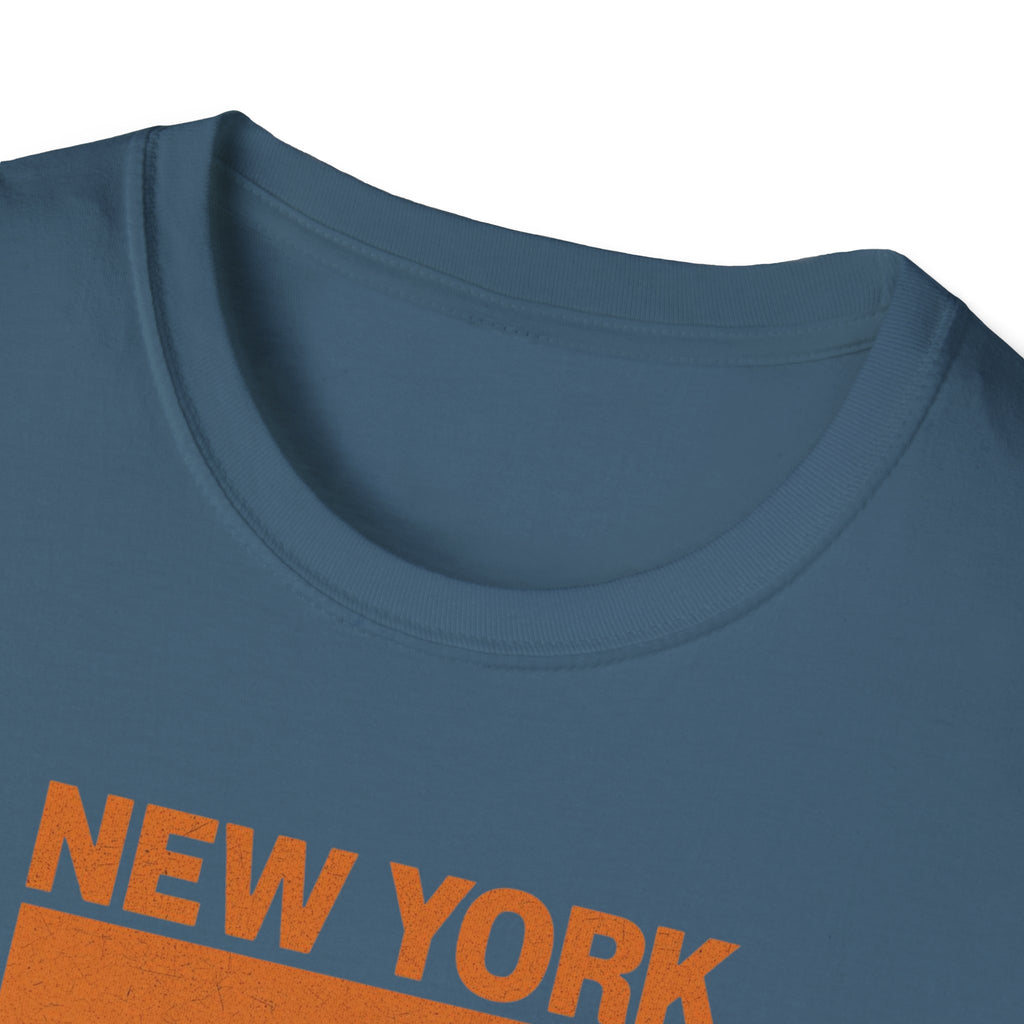 New York Sunset T-Shirt | Retro Stripes City Graphic