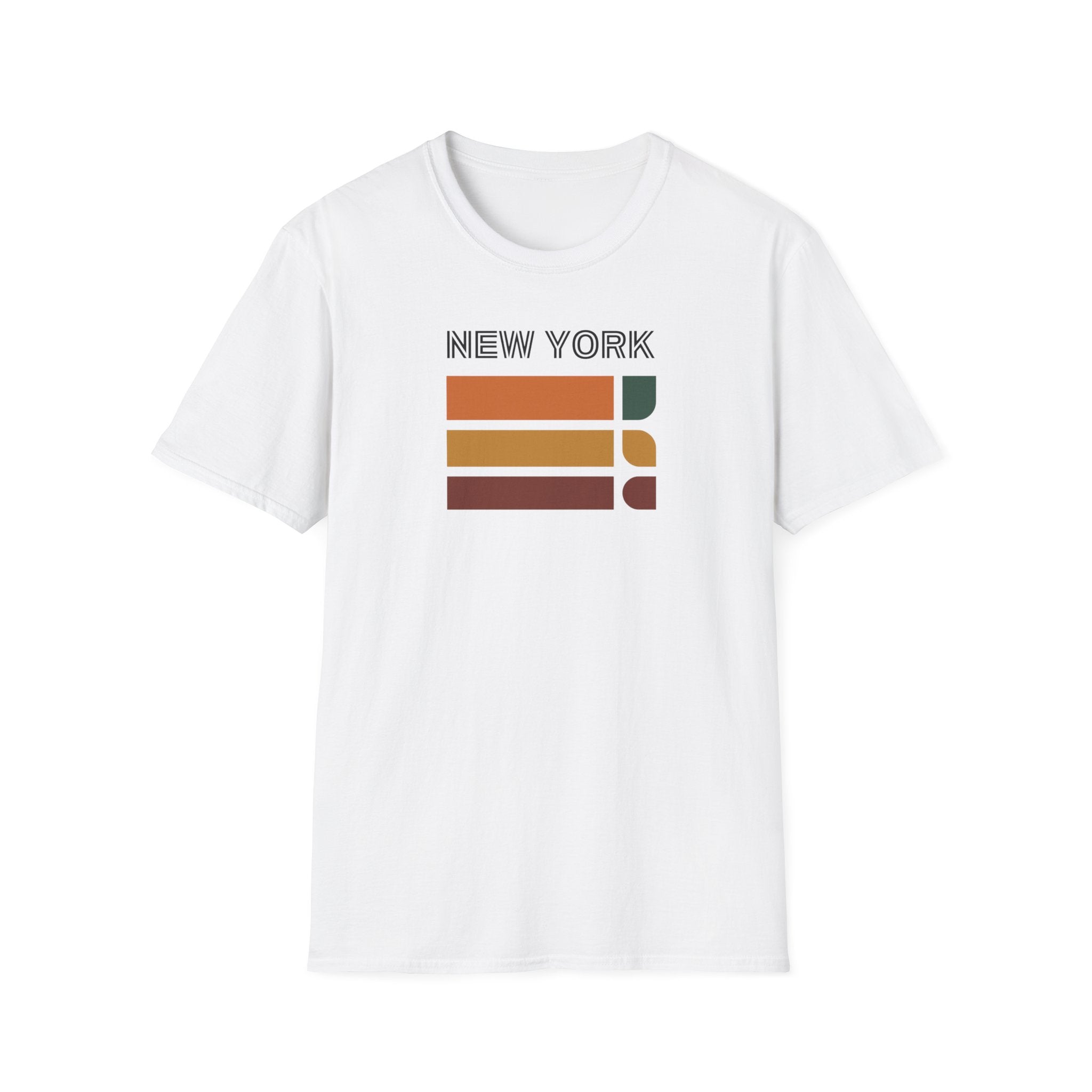 New York Retro Stripes T-Shirt | Vintage City Skyline Tee
