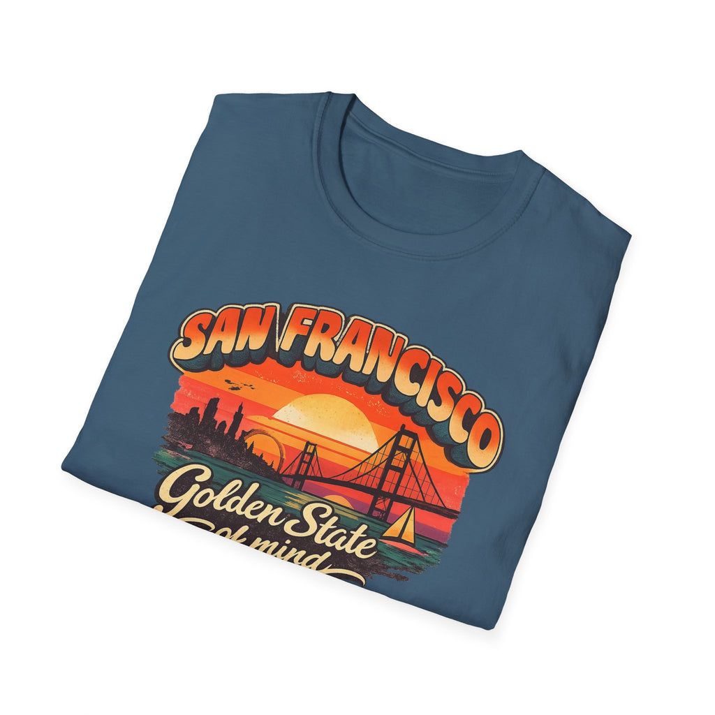 San Francisco Golden State T-Shirt — 'Golden State of Mind' Retro Sunset Tee