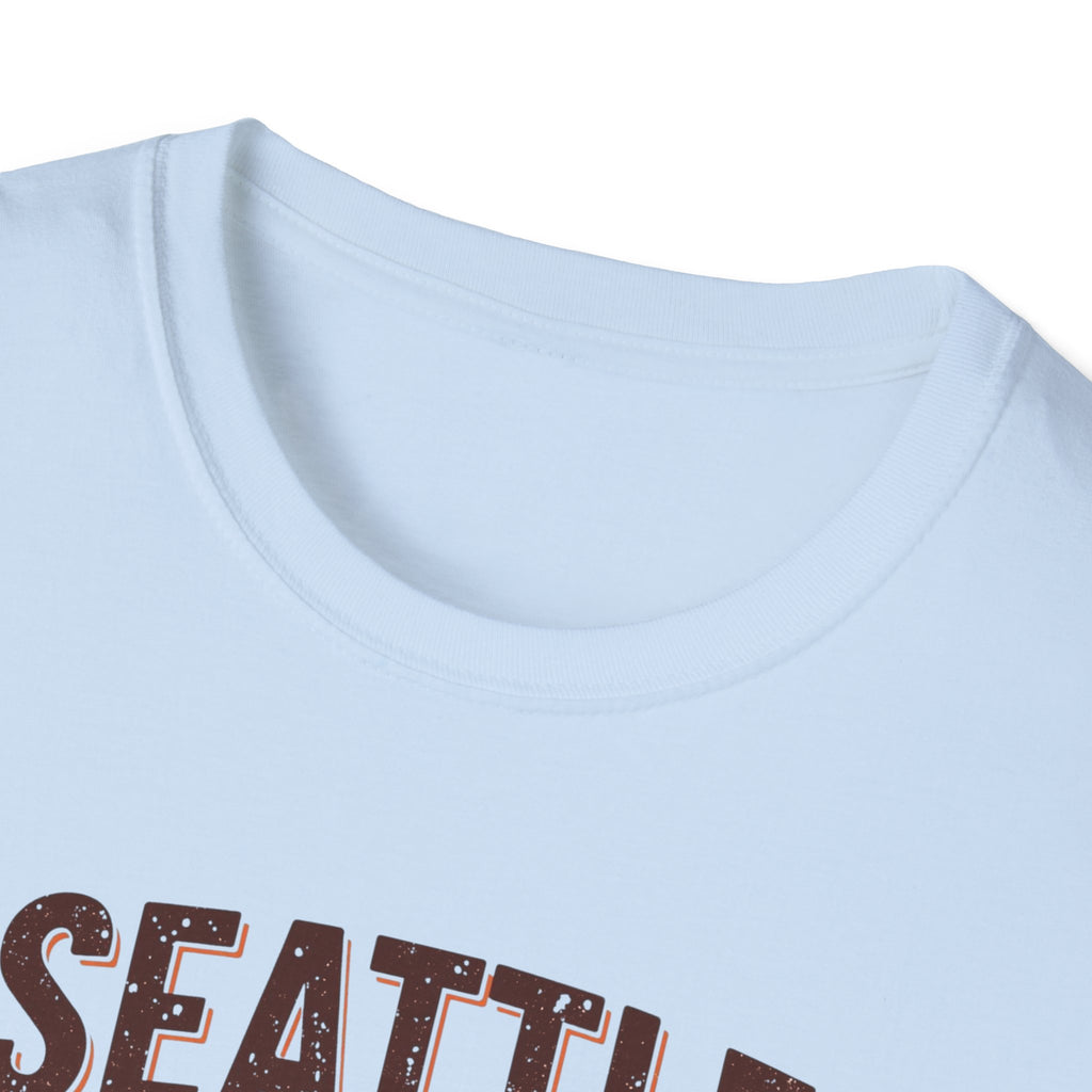 Seattle T-Shirt — "This City Runs on Caffeine and Chaos"