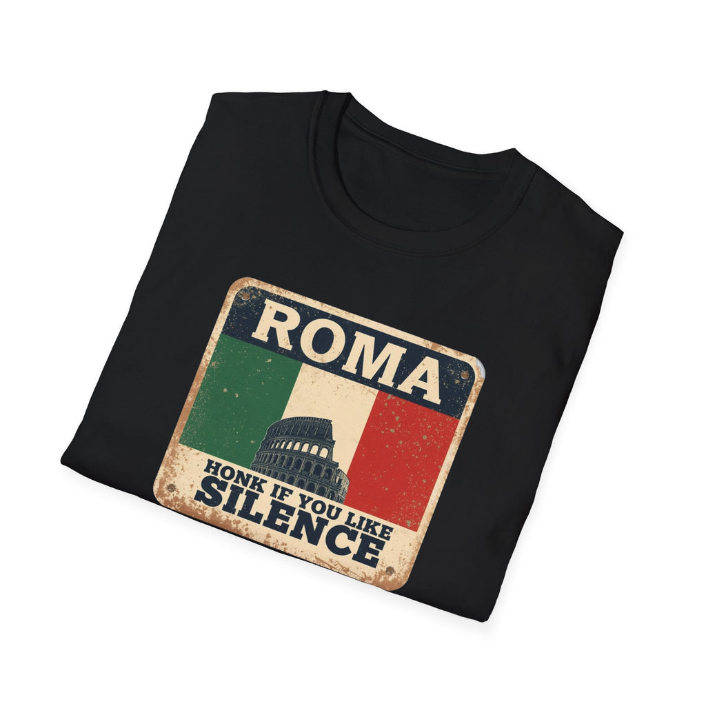 Roma Vintage Italy T-Shirt — "Honk If You Like Silence" Retro Rome Tee