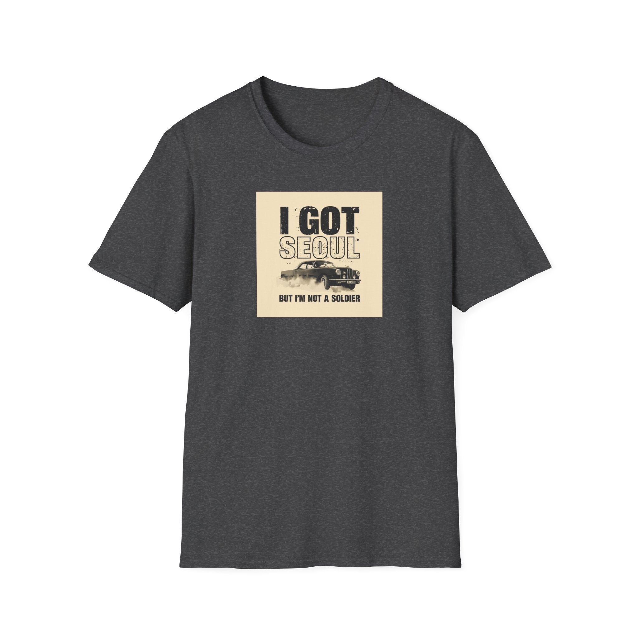 Seoul Travel Tee — "I Got Seoul But I’m Not A Soldier" Vintage Korea Souvenir T-Shirt