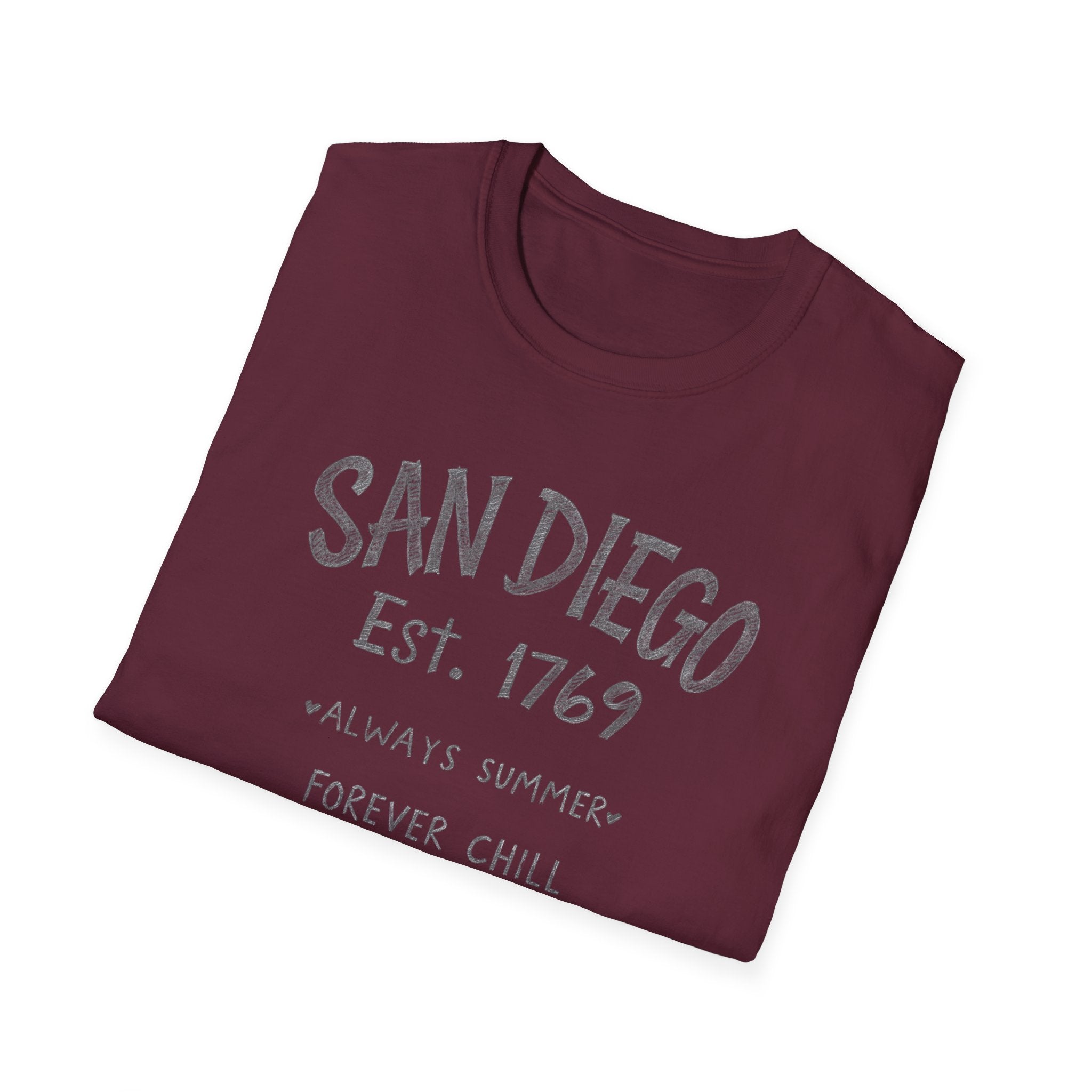 San Diego T-Shirt - "Always Summer, Forever Chill" Casual Beach Tee