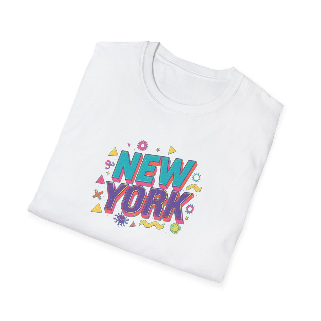 New York colorful typography T-Shirt | city souvenir, retro pop design