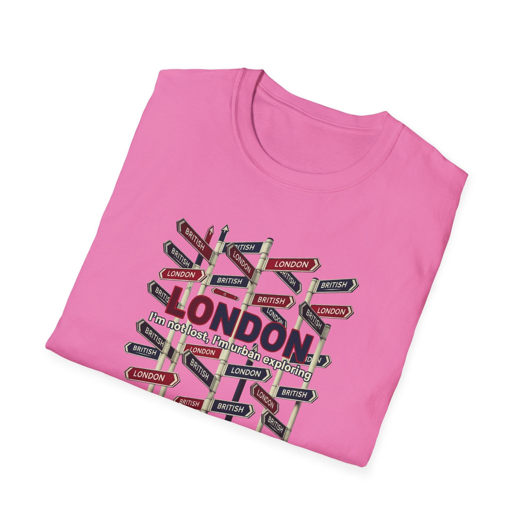 London Street Signs T-Shirt — Vintage Union Jack Directional Graphic