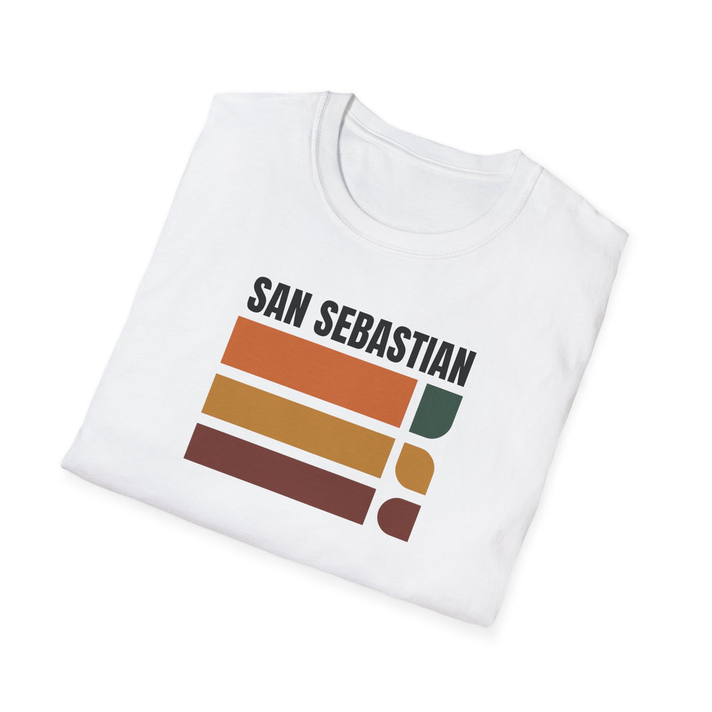 San Sebastian Retro Stripes T-Shirt | Vintage Sunset City Tee