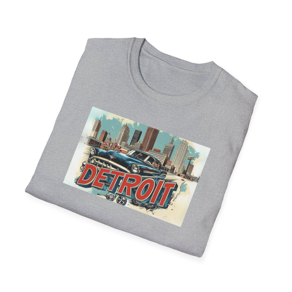 Detroit Classic Car Tee | Detroit skyline vintage graphic T-Shirt