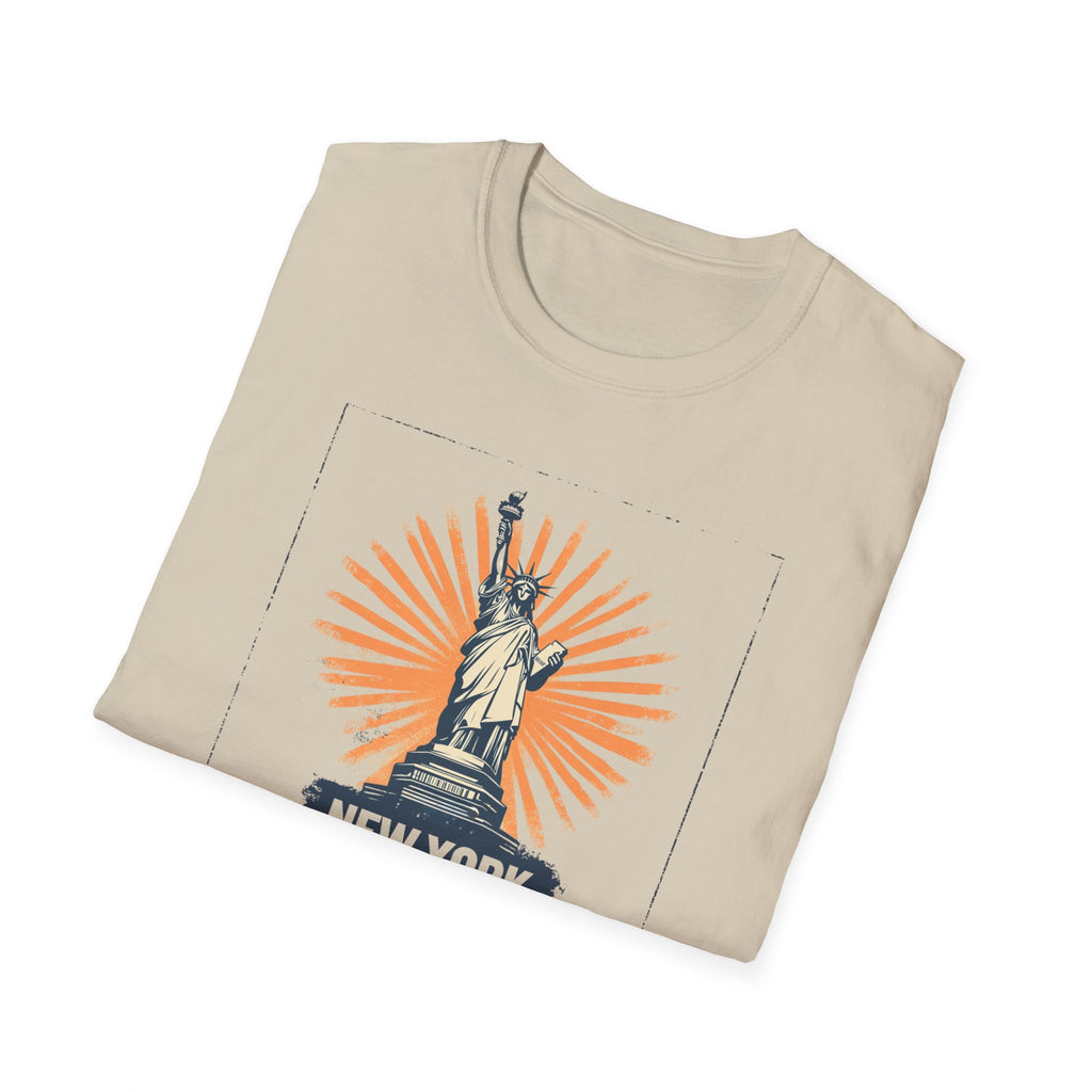 Statue of Liberty Illustration T-Shirt | New York Skyline Graphic