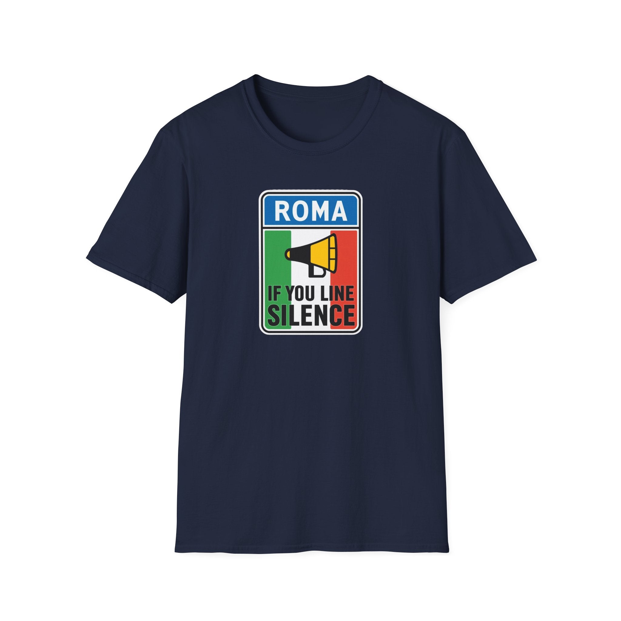 Roma Italian "Honk if you like silence" Unisex Softstyle T-Shirt