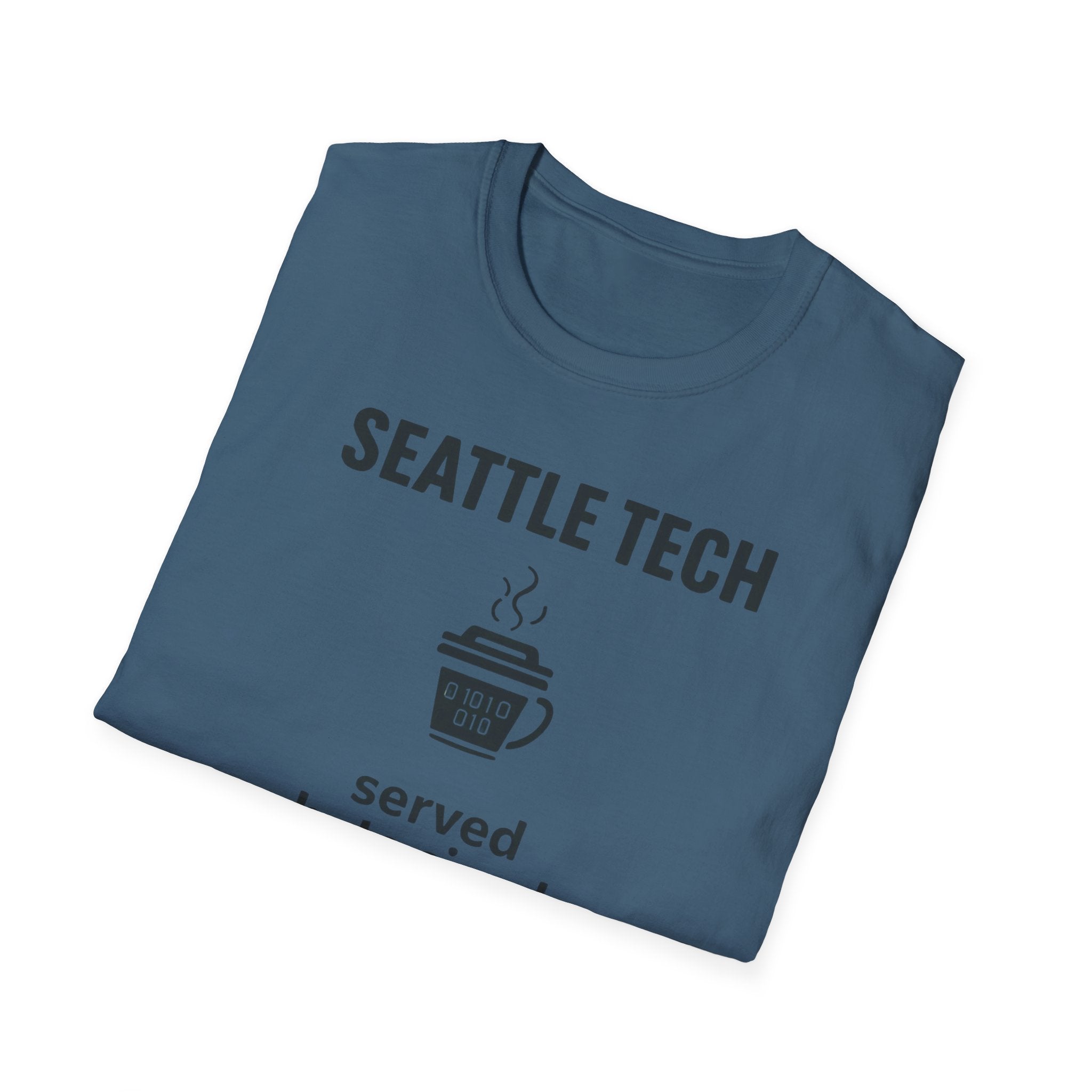 Seattle Tech T-Shirt — "Served Byte Sized" Coffee Cup Design