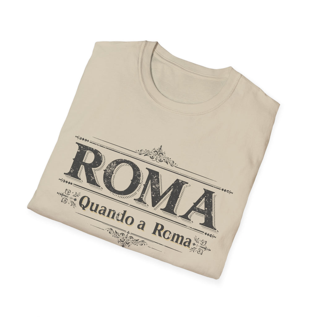 ROMA Vintage Typography T-Shirt | Quando a Roma travel souvenir