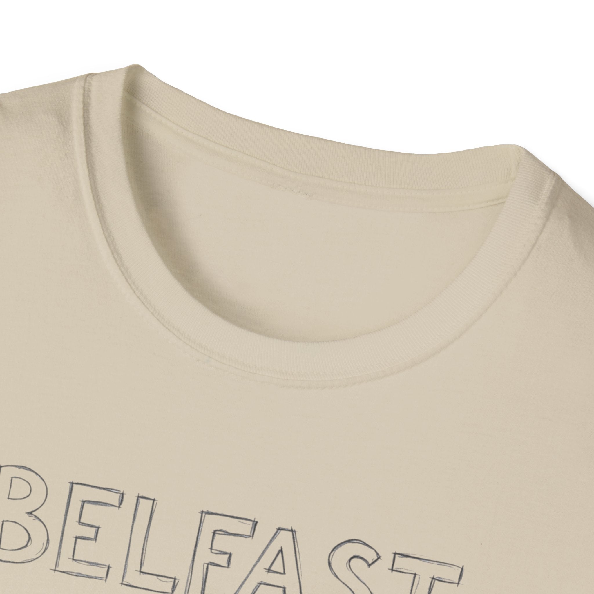Belfast Handwritten Script T‑Shirt — 'Belfast: Let Love In' Minimal City Tee