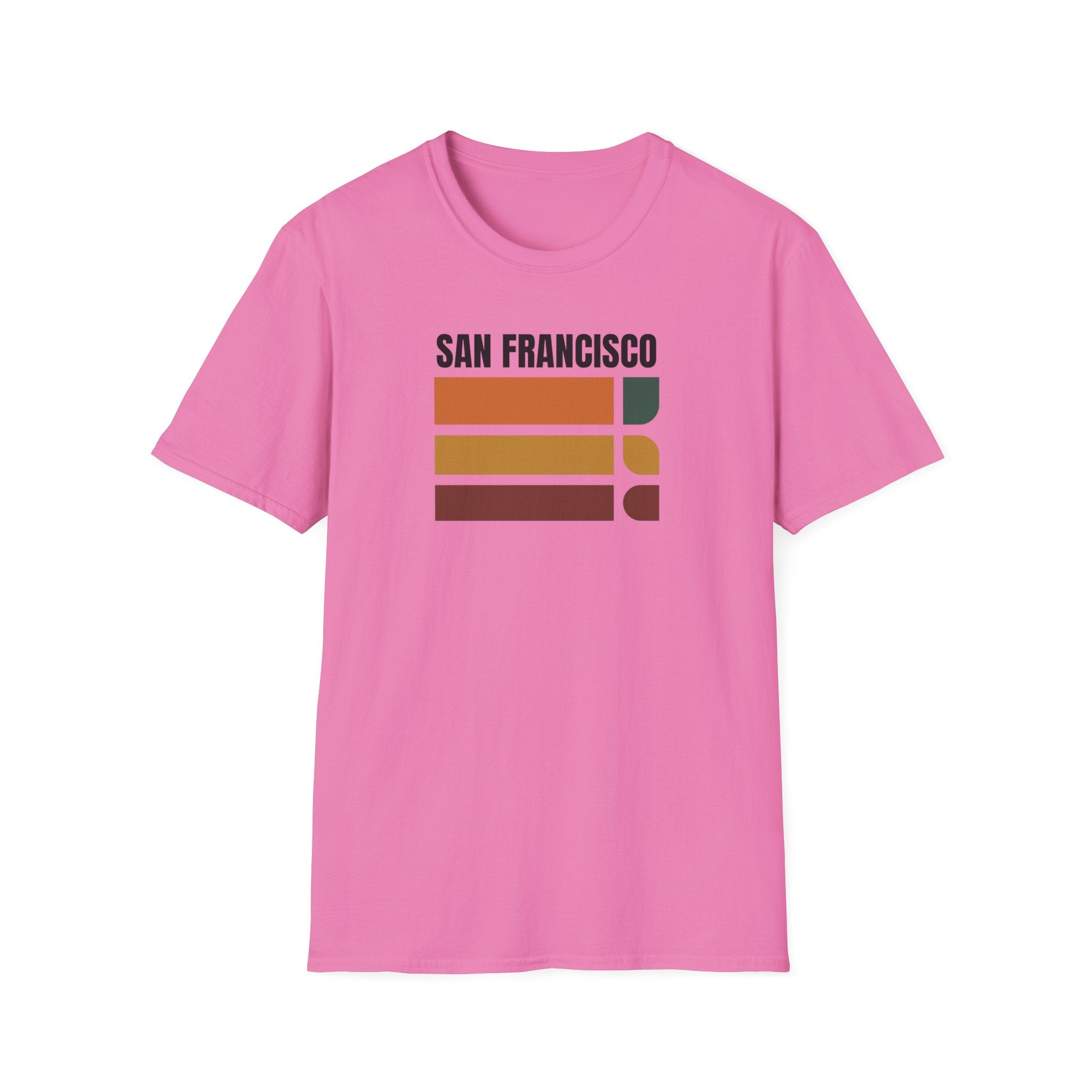 San Francisco Retro Stripes T-Shirt | Vintage City Skyline Bars