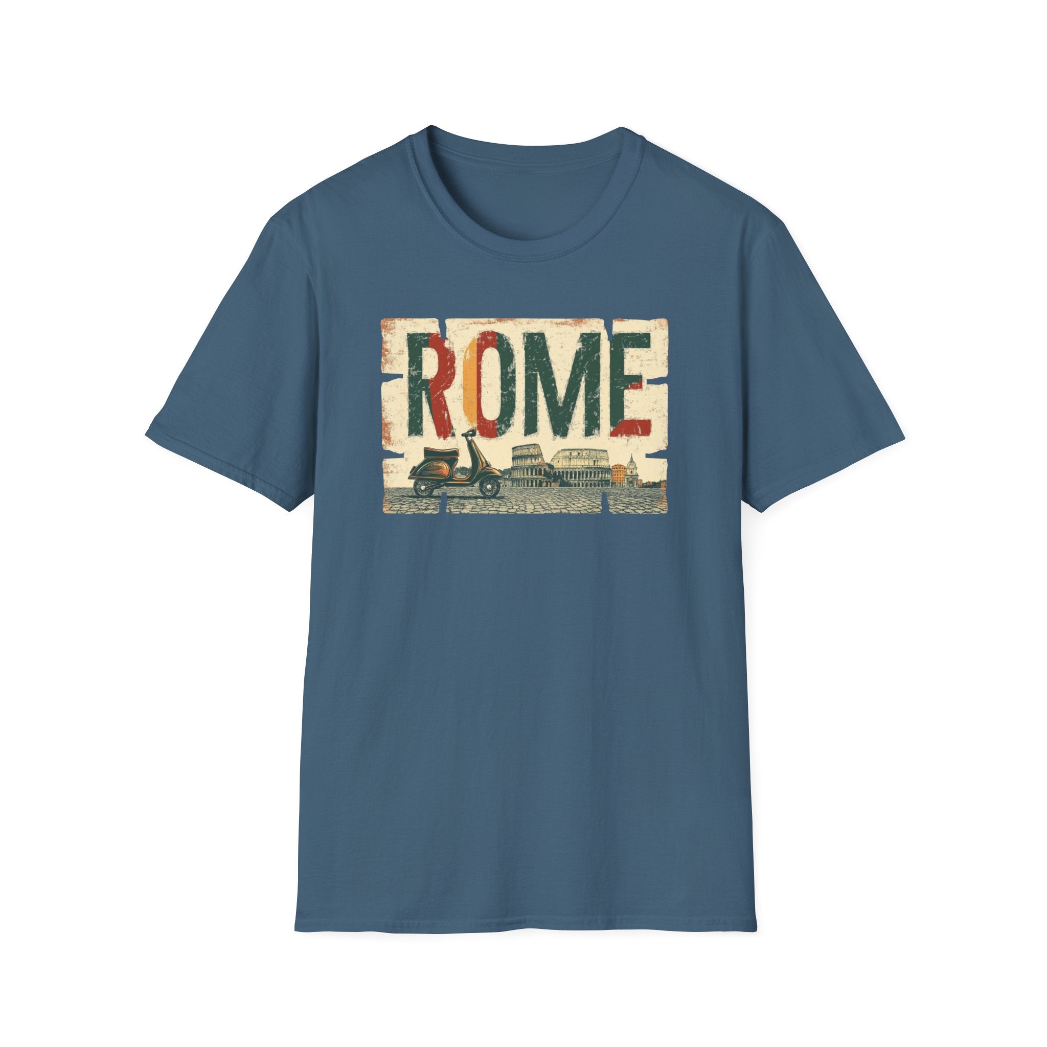Vintage Rome Graphic T-Shirt | Italian Travel Retro Skyline