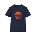 Seattle Sunset Skyline T-Shirt — Retro Vintage City Travel Tee