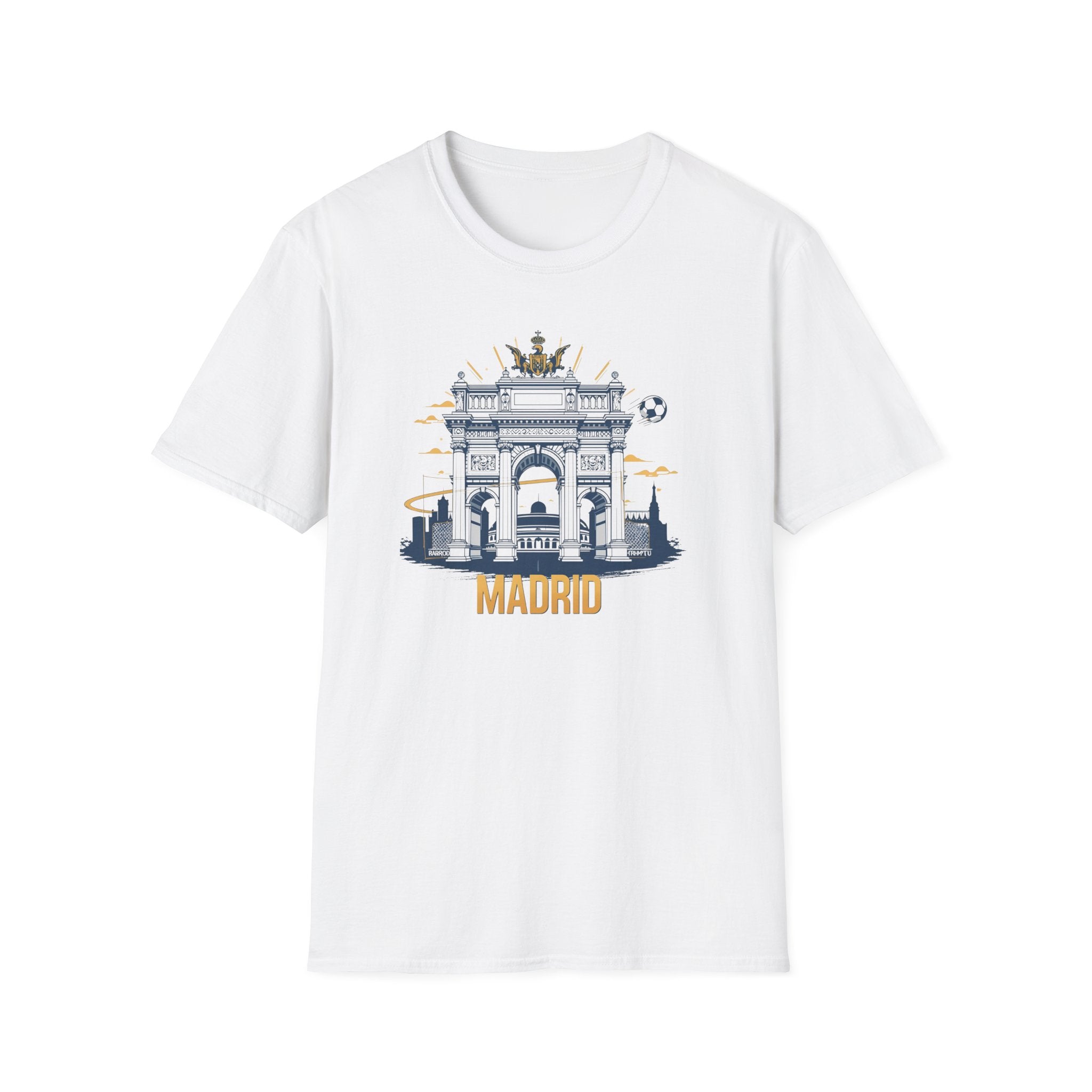 Madrid Arch Illustration T-Shirt | Puerta de Alcalá Landmark Tee