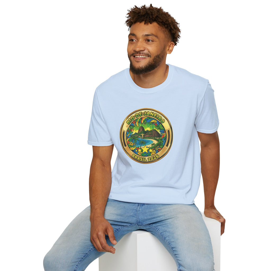 Rio de Janeiro Brazil Travel T-Shirt World Cup 2026 — Vintage Tropical Beach Badge