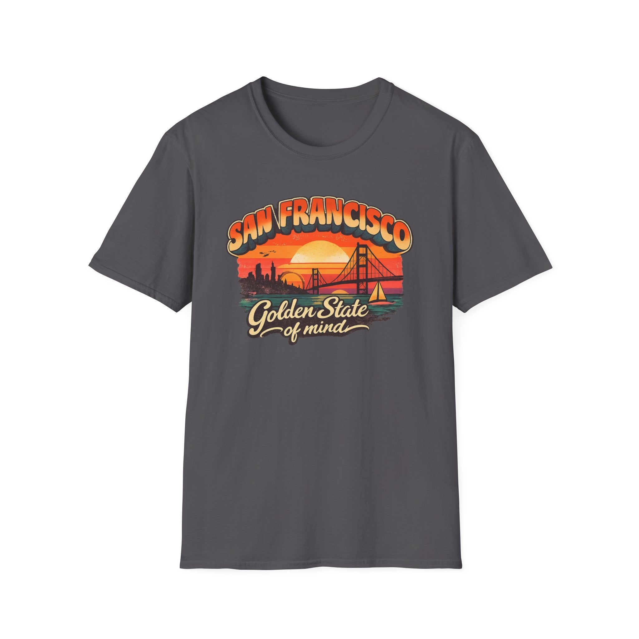 San Francisco Golden State T-Shirt — 'Golden State of Mind' Retro Sunset Tee