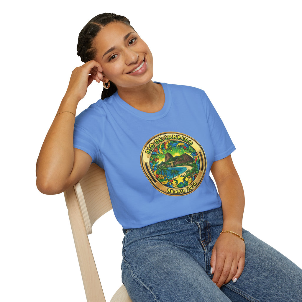 Rio de Janeiro Brazil Travel T-Shirt World Cup 2026 — Vintage Tropical Beach Badge