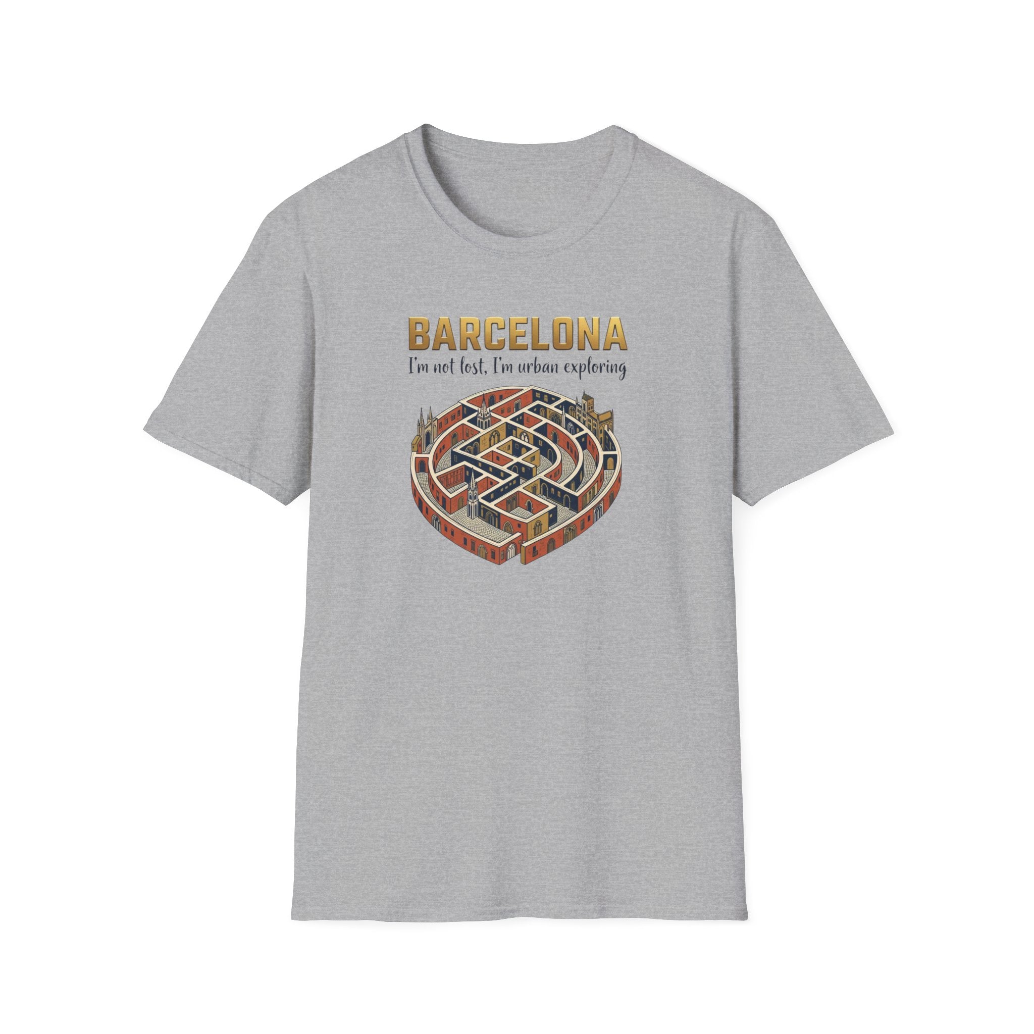 Barcelona Heart Maze T-Shirt — I am not lost, I’m urban exploring