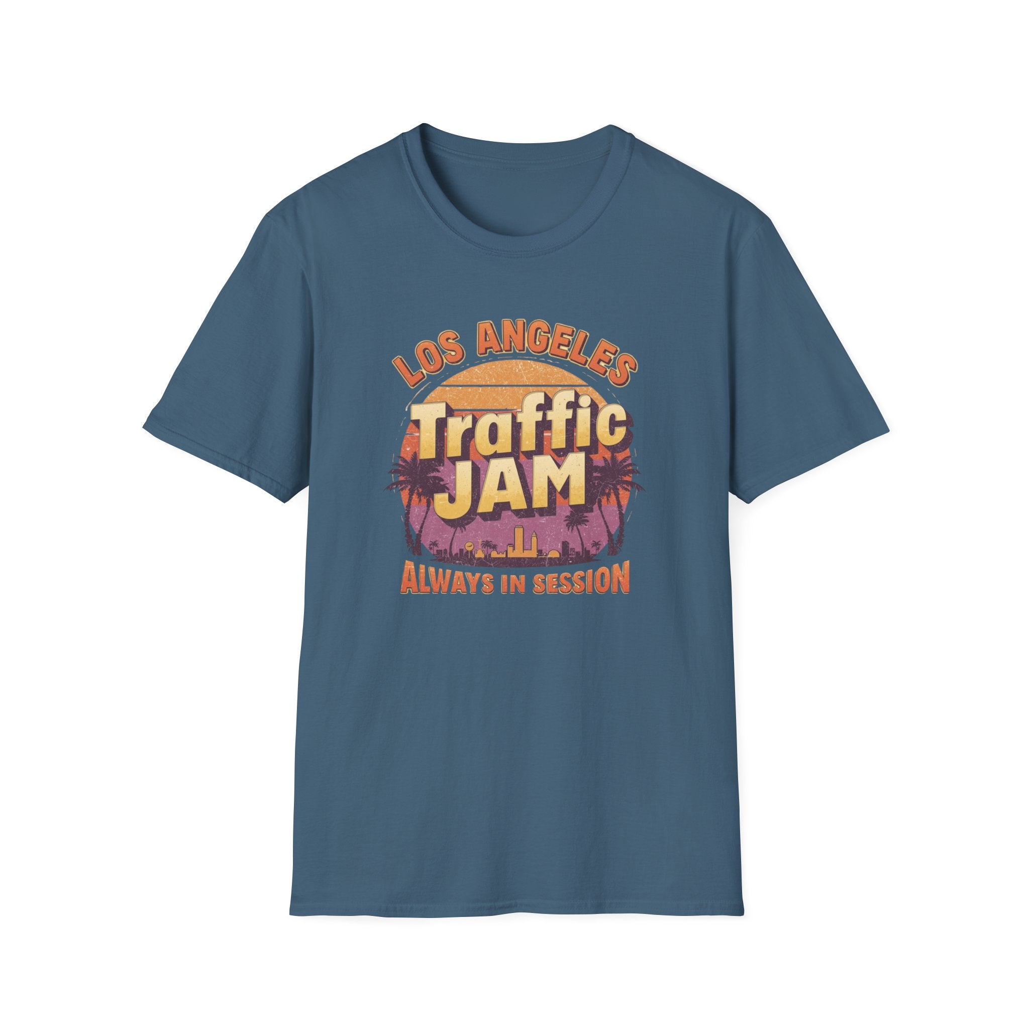Traffic Jam T-Shirt — "Los Angeles Traffic Jam: Always In Session" Retro Sunset Tee