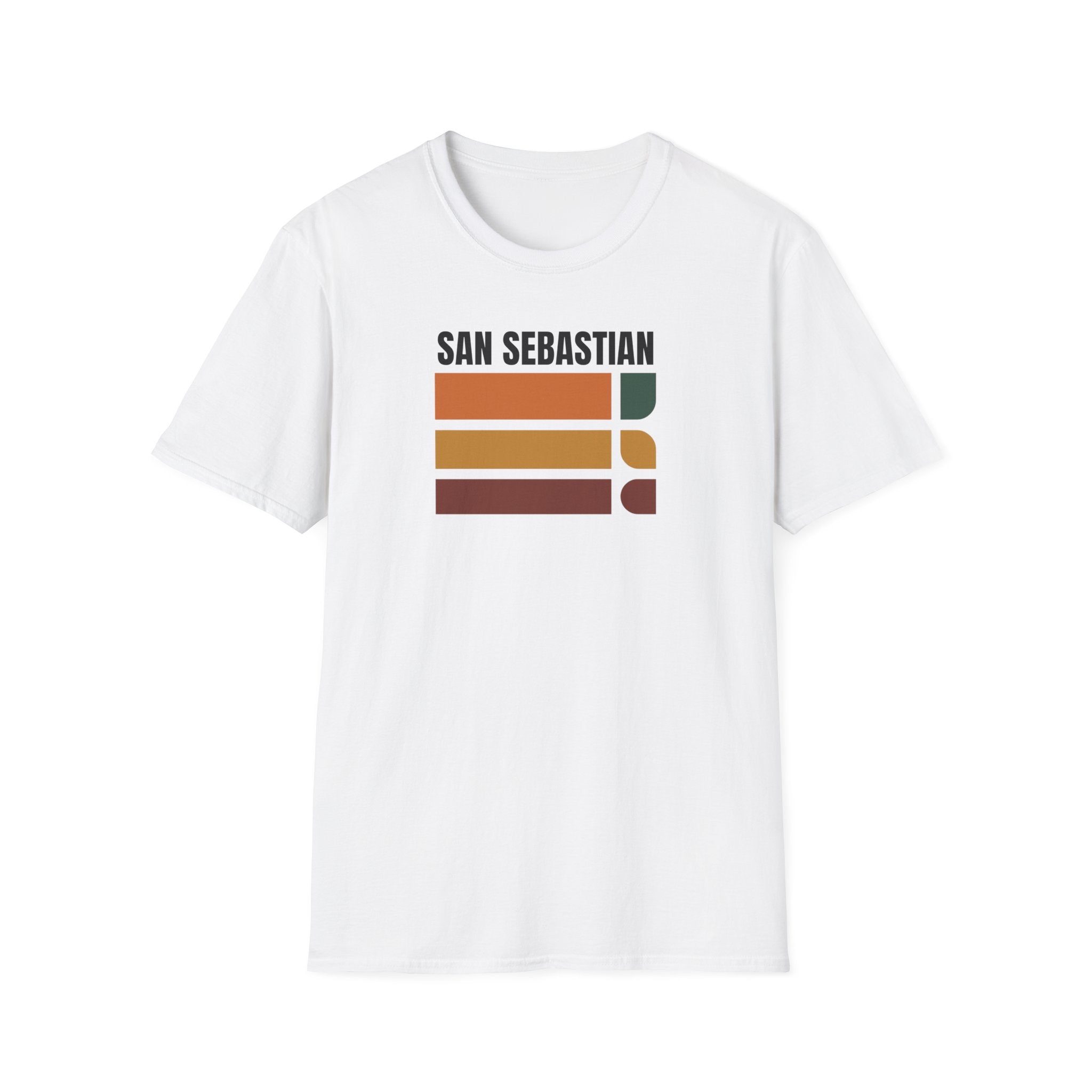 San Sebastian Retro Stripes T-Shirt | Vintage Sunset City Tee