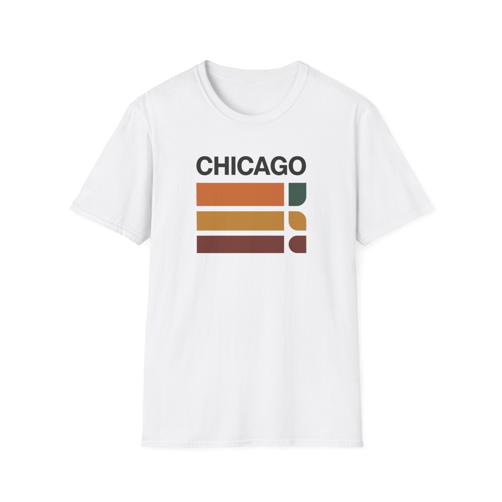 Chicago Retro Stripes T-Shirt | Vintage City Typography