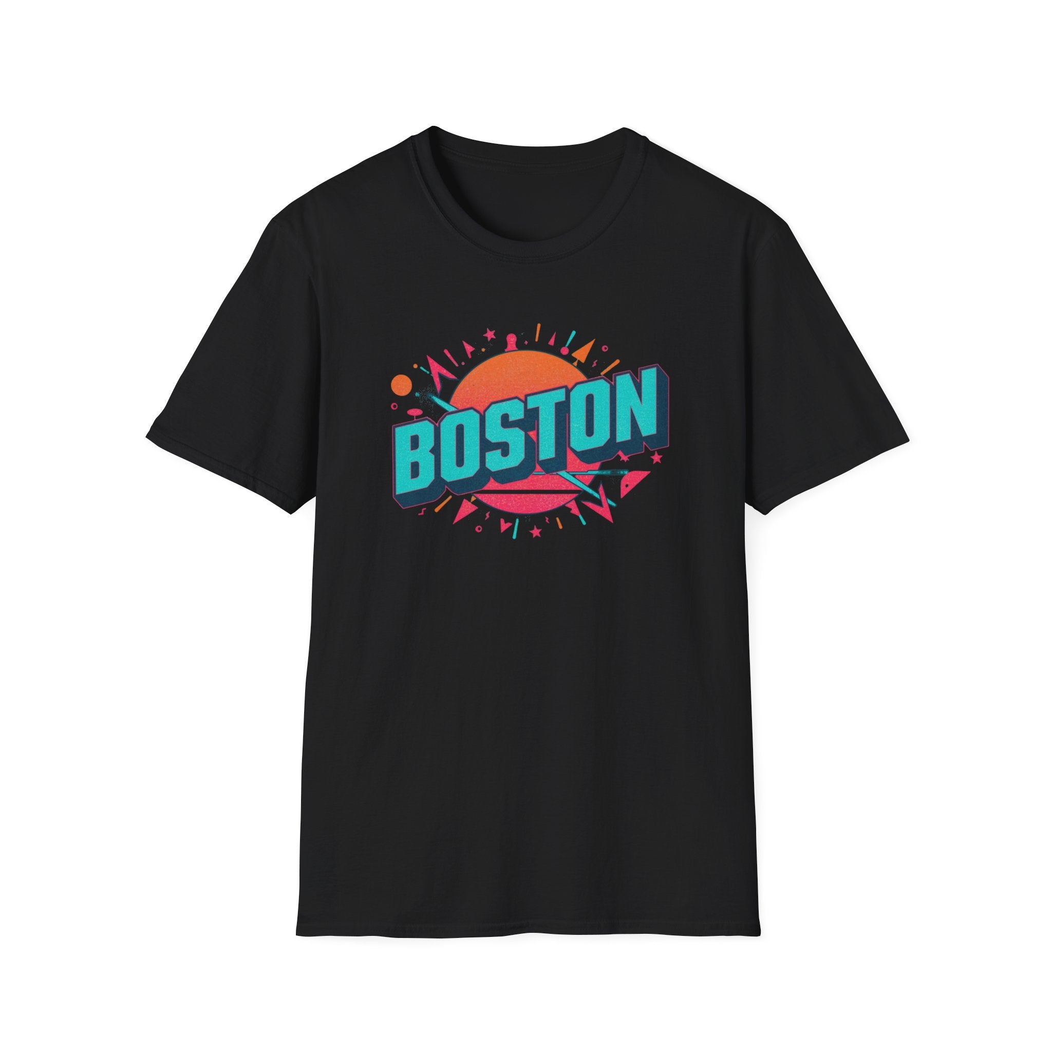 Boston Retro Sunset T-Shirt — Colorful City Graphic Tee