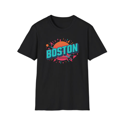 Boston Retro Sunset T-Shirt — Colorful City Graphic Tee