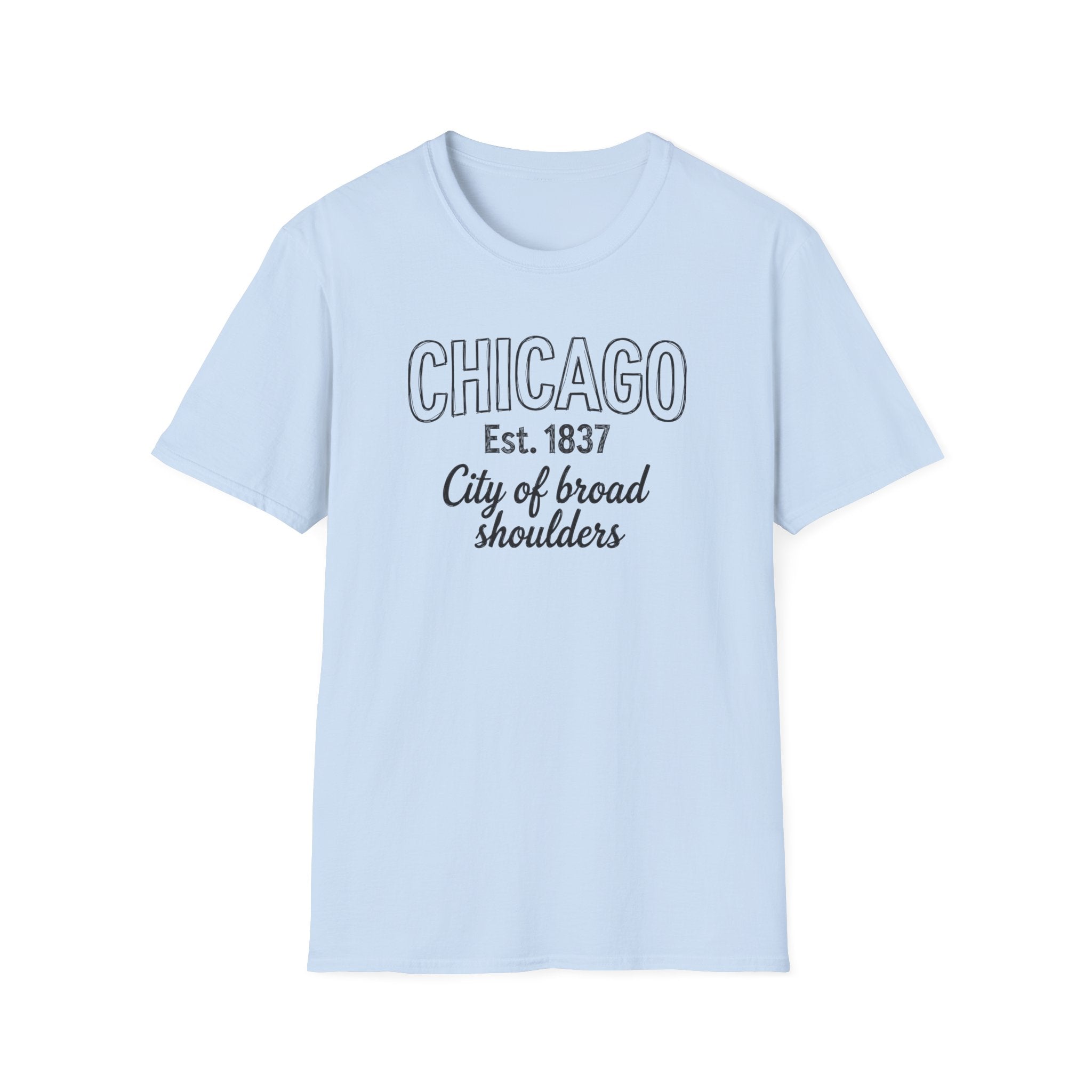 Chicago "City of Broad Shoulders" T-Shirt — Est. 1837 Vintage City Tee