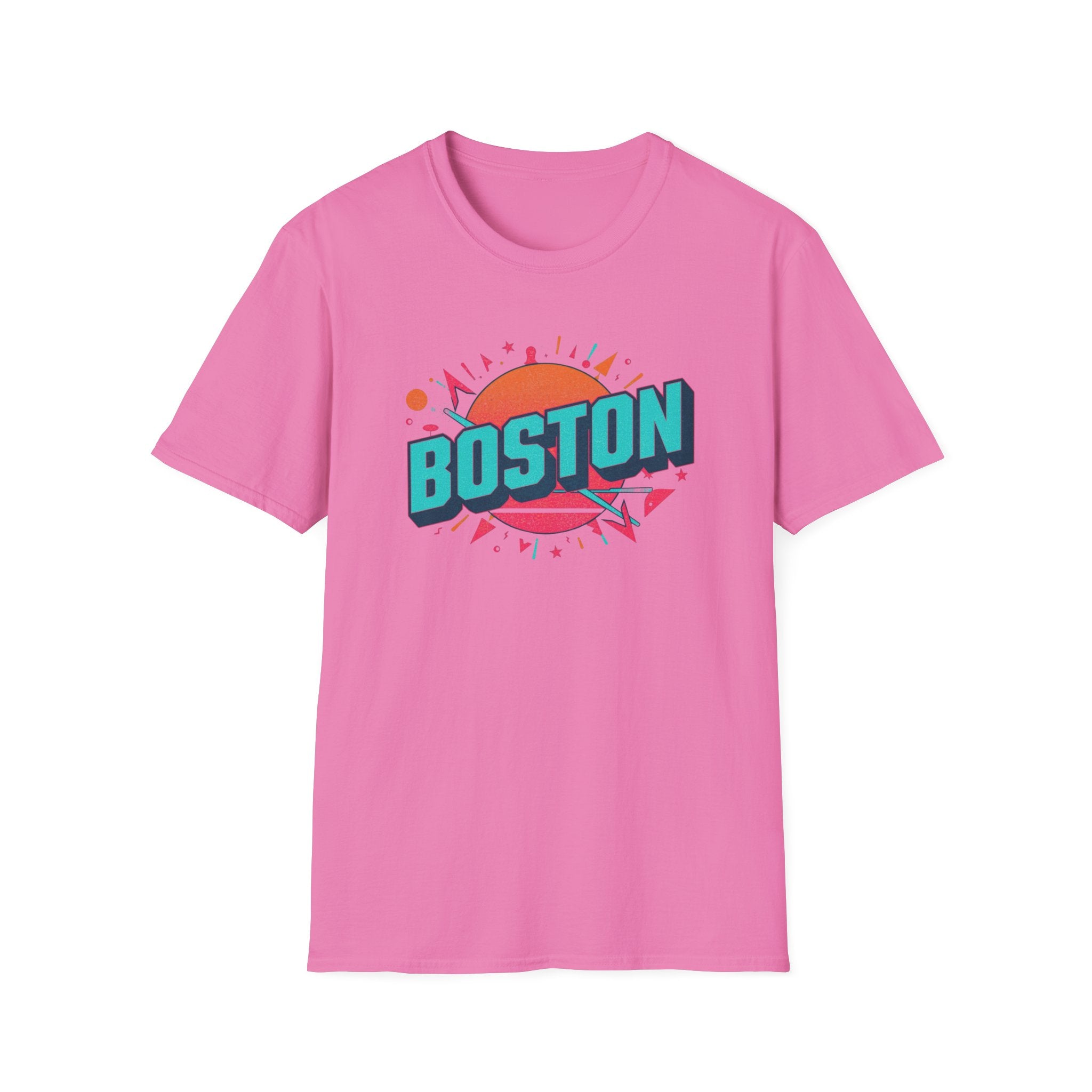 Boston Retro Sunset T-Shirt — Colorful City Graphic Tee